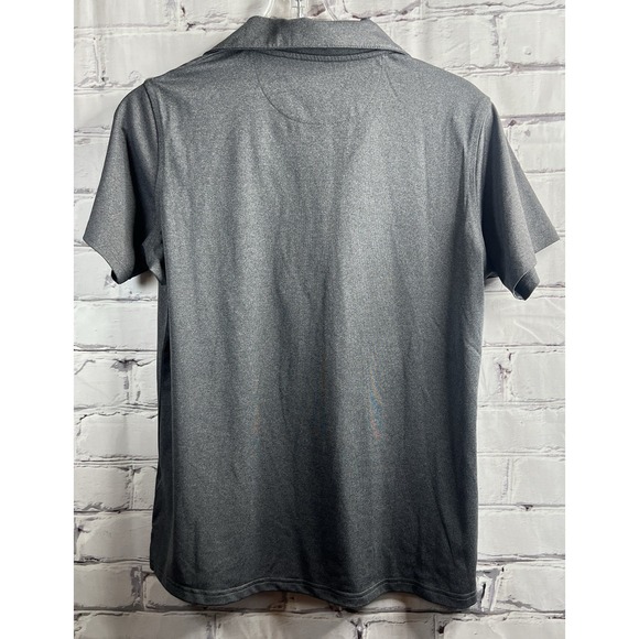 Pebble Beach Performance Polo Shirt Women's Size Large Gray V Neck Golf Tennis - Picture 3 of 8